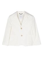 Eleventy Kids blazer en coton à simple boutonnage - Blanc - thumbnail