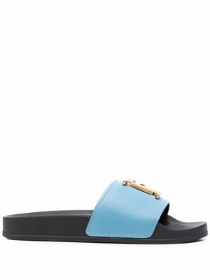 DSQUARED2 claquettes à plaque logo - Bleu