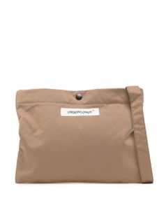 Undercover sac porté épaule à patch logo - Marron