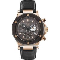 Horlogeband Guess X72024G5S Leder Zwart 13mm - thumbnail