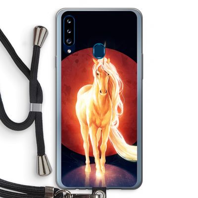 Last Unicorn: Samsung Galaxy A20s Transparant Hoesje met koord
