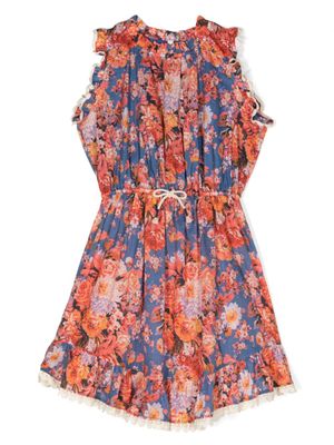 ZIMMERMANN Kids robe à fleurs - Bleu