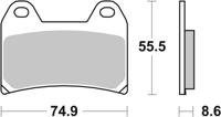 BREMBO Remblokken, voor de moto, Road Organisch 07BB1907