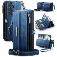 Caseme Samsung Galaxy S25 hoesje - portemonnee tasje - Blauw