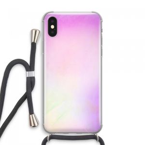 Flow mist pastel: iPhone XS Max Transparant Hoesje met koord