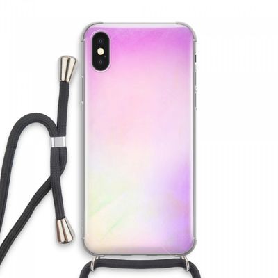 Flow mist pastel: iPhone XS Max Transparant Hoesje met koord