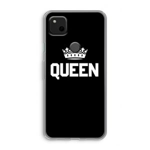 Queen zwart: Google Pixel 4a Transparant Hoesje