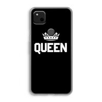 Queen zwart: Google Pixel 4a Transparant Hoesje