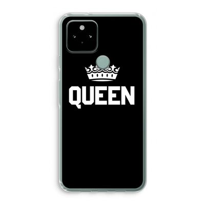 Queen zwart: Google Pixel 5 Transparant Hoesje