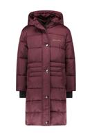 Like Flo Meisjes winterjas lang met capuchon - Bordeaux rood