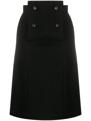 Comme Des Garçons Pre-Owned jupe droite à boutonnière - Noir