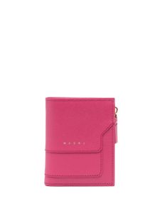 Marni portefeuille en cuir à logo imprimé - Rose