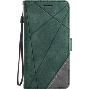 iPhone 12 Pro hoesje - Bookcase - Pasjeshouder - Portemonnee - Patroon - Kunstleer - Groen