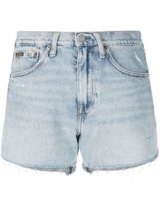 Polo Ralph Lauren short en jean à taille haute - Bleu