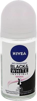 Nivea Deodorant roller invisible black & white clear