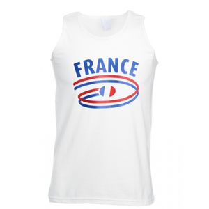 Witte heren tanktop Frankrijk