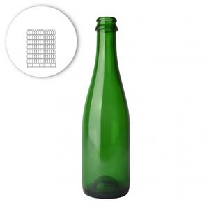 Geuze/ciderfles 37,5 cl, groen, 29 mm - pallet 1904 st.