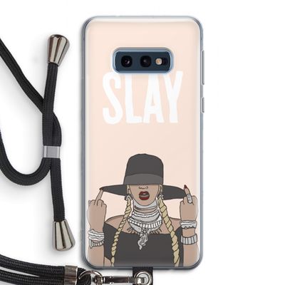 Slay All Day: Samsung Galaxy S10e Transparant Hoesje met koord