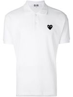 Comme Des Garçons Play polo à logo poitrine - Blanc