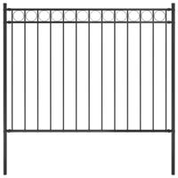 VidaXL Tuinhek staal 1,81x1 m zwart