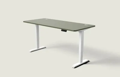 Desktronic HomePro bureau Wit / Olijfgroen / 180x80 cm