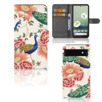 Telefoonhoesje | Met pasjeshouder | voor Google Pixel 6A Pink Peacock