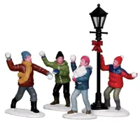 Lemax snowball fight! s/4 kerstdorp figuur type 5 2013