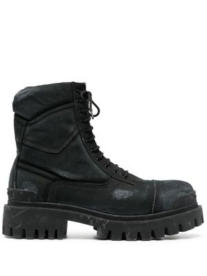 Balenciaga bottines Strike 20 mm à lacets - Noir