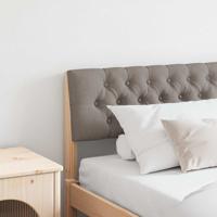 Gestoffeerd hoofdbord Taupe 200 cm Massief grenenhout Gestoffeerd hoofdbord Taupe 200 cm Massief grenenhout