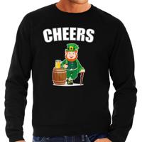 St. Patricks day sweater - zwart - voor heren - Cheers - Ierse feest kleding