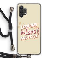 Pizza is the answer: Samsung Galaxy A32 5G Transparant Hoesje met koord