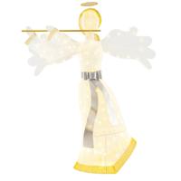 Verlicht Engel Kerstornament Kunstmatig Kerstornament 100 LED-Lampjes 4 Haringen 10 Zip Ties Binnen Buiten