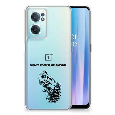 OnePlus Nord CE 2 5G Silicone-hoesje Gun Don't Touch My Phone OnePlus Nord CE 2 5G Silicone-hoesje Gun Don't Touch My Phone