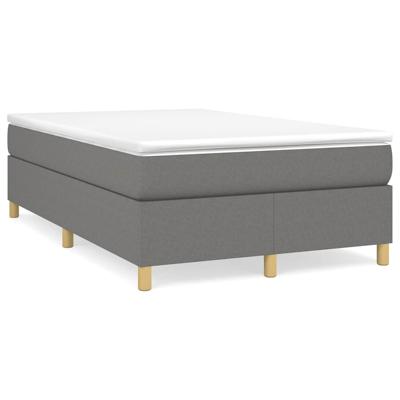 Boxspring met matras stof donkergrijs 120x190 cm