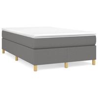 Boxspring met matras stof donkergrijs 120x190 cm