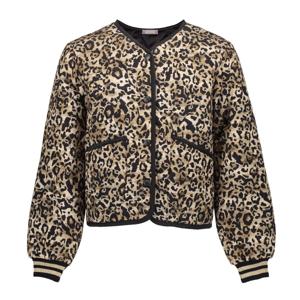 Geisha winter bomberjas meisjes - zwart/zand - luipaard