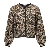 Geisha winter bomberjas meisjes - zwart/zand - luipaard