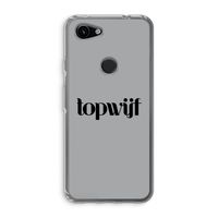 Topwijf Grijs Zwart: Google Pixel 3a Transparant Hoesje Topwijf Grijs Zwart: Google Pixel 3a Transparant Hoesje