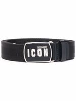 DSQUARED2 ceinture à patch logo - Noir