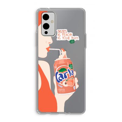 Peach please!: OnePlus 9 Transparant Hoesje