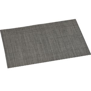 2x Rechthoekige placemats bruin/antraciet geweven 29 x 43 cm