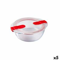 Hermetische Lunchtrommel Pyrex Cook&heat 1,1 L 21 x 18 x 7 cm Transparant Glas (5 Stuks)