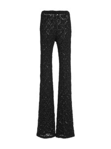 Chloé pantalon en dentelle à coupe évasée - Noir