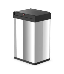 Hailo Bix-Box Swing L 8401110 Afvalbak 35 l RVS (b x h x d) 339 x 545 x 260 mm Zilver, Zwart Met zelfsluitende zwenkdeksel 1 stuk(s)
