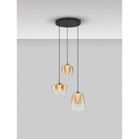 Lyora Design hanglampOblo 3-lichts amber glas - 9009177