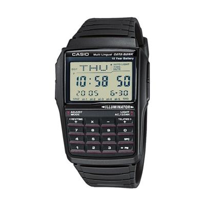 Casio DATABANK CALCULATOR Zwart Grijs Heren horloge
