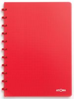 Atoma Trendy schrift, ft A4, 144 bladzijden, geruit 5 mm, transparant rood - thumbnail