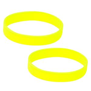 Siliconen armbandjes - 30x - stretch - neon geel - polsbandjes - volwassenen