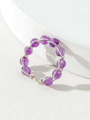 Antiek Koper Draad natuurlijk Steen Ring