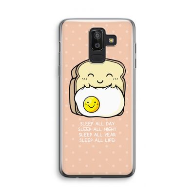 Sleep All Day: Samsung Galaxy J8 (2018) Transparant Hoesje